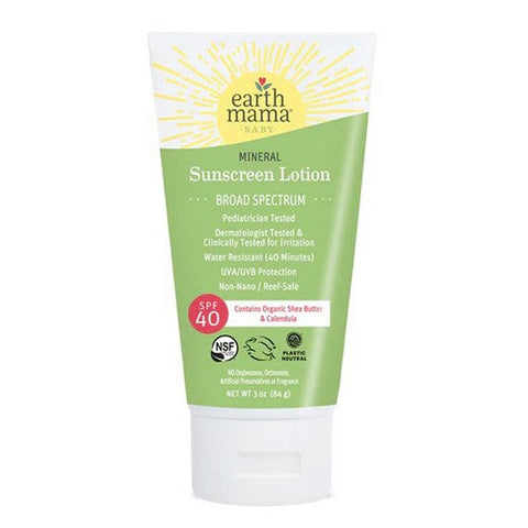 Earth Mama Angel Baby, Baby Mineral Sunscreen SPF 40, 3 Oz