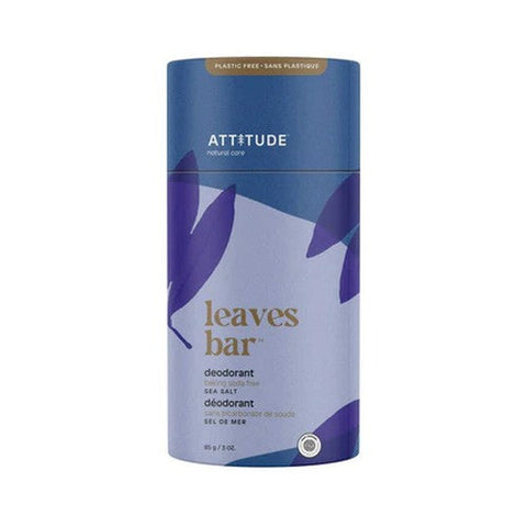 Attitude, Leaves Bar Deodorant Sea Salt, 3 Oz