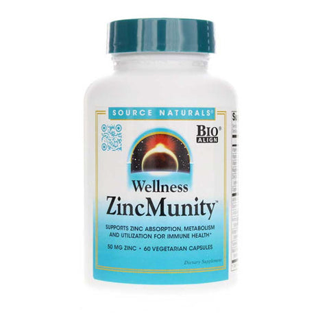 Source Naturals, Wellness ZincMunity, 60 Veg Caps