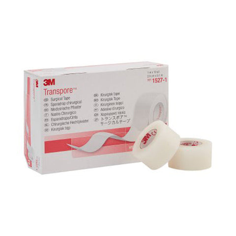 3M, Transpore Plastic Medical Tape 1 Inch x 10 Yard Transparent, Box Of 12