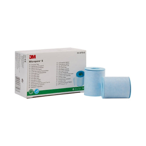 3M, Micropore S Silicone Medical Tape 2 Inch x 5-1/2 Yard Blue, 1 Roll