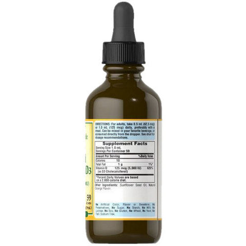 Puritan's Pride, Liquid Vitamin D3 5000 IU, 2 Oz