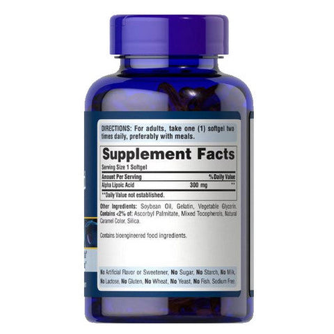 Puritan's Pride, Alpha Lipoic Acid, 300 mg, 120 Softgels