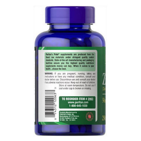 Puritan's Pride, Zinc, 50 mg, 250 Caplets