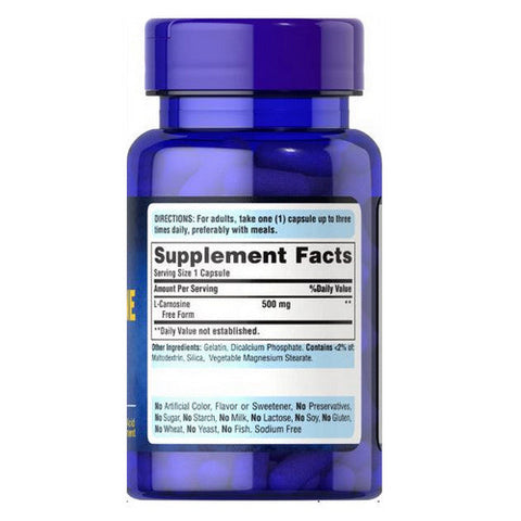 Puritan's Pride, L-Carnosine, 500 mg, 30 Capsules