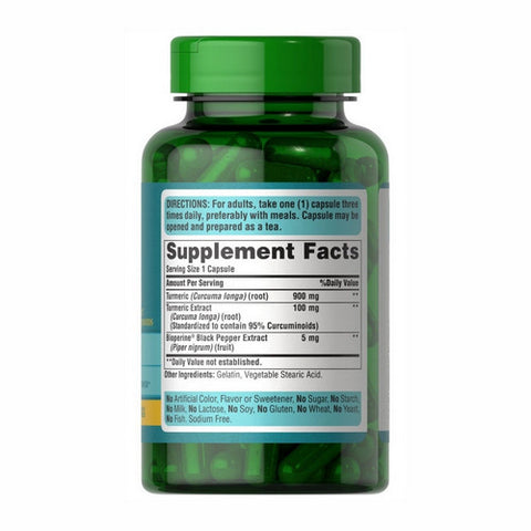 Puritan's Pride, Turmeric Curcumin with Bioperine, 1000 mg, 120 Capsules