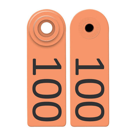 Allflex, Allflex Global Sheep & Goat Numbered Tags 76-100 Orange, 1 Count
