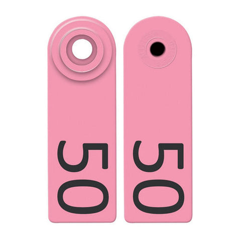 Allflex, Allflex Global Sheep & Goat Numbered Tags 26-50 Pink, 1 Count