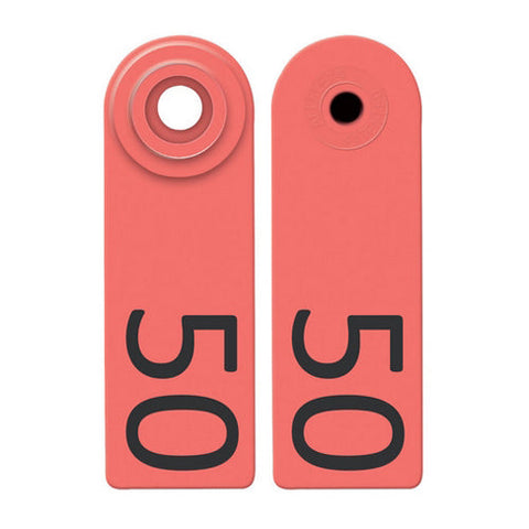 Allflex, Allflex Global Sheep & Goat Numbered Tags 26-50 Red, 1 Count