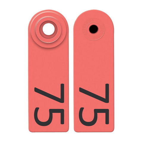 Allflex, Allflex Global Sheep & Goat Numbered Tags 51-75 Red, 1 Count