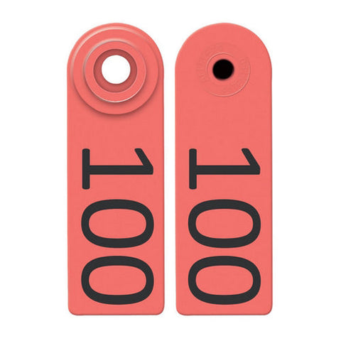 Allflex, Allflex Global Sheep & Goat Numbered Tags 76-100 Red, 1 Count