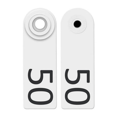 Allflex, Allflex Global Sheep & Goat Numbered Tags 26-50 White, 1 Count