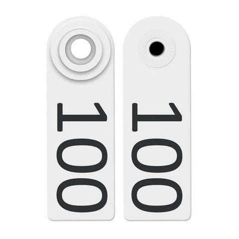 Allflex, Allflex Global Sheep & Goat Numbered Tags 76-100 White, 1 Count