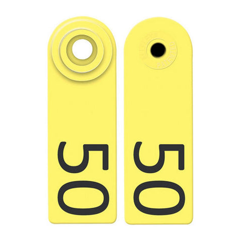 Allflex, Allflex Global Sheep & Goat Numbered Tags 26-50 Yellow, 1 Count