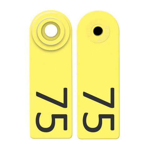 Allflex, Allflex Global Sheep & Goat Numbered Tags 51-75 Yellow, 1 Count