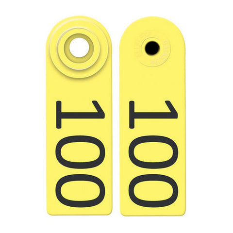 Allflex, Allflex Global Sheep & Goat Numbered Tags 76-100 Yellow, 1 Count