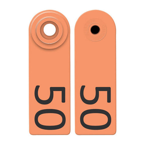 Allflex, Allflex Global Sheep & Goat Numbered Tags 26-50 Orange, 1 Count