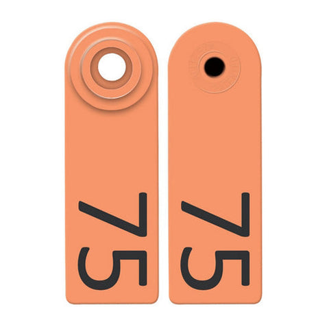Allflex, Allflex Global Sheep & Goat Numbered Tags 51-75 Orange, 1 Count