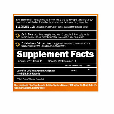 Alpha Lion, Gains Candy Caloriburn, 60 Capsules