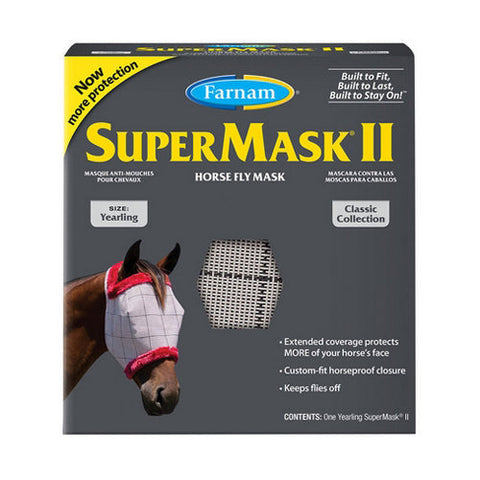Farnam, SuperMask II Fly Mask without Ears Yearling, 1 Count