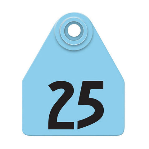 Allflex, Allflex Global Medium Numbered Tags 1-25 Blue, 1 Count