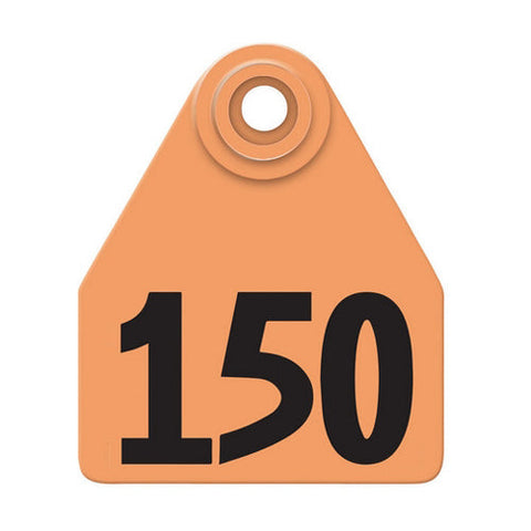 Allflex, Allflex Global Medium Numbered Tags 126-150 Orange, 1 Count