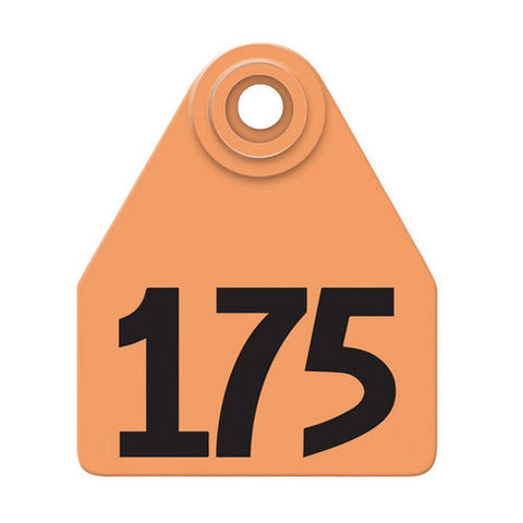 Allflex, Allflex Global Medium Numbered Tags 151-175 Orange, 1 Count