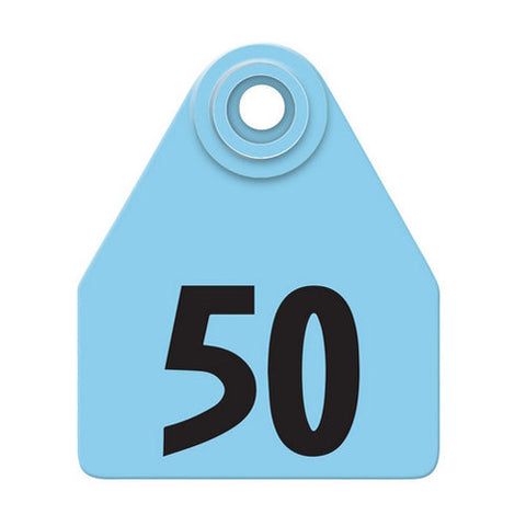 Allflex, Allflex Global Medium Numbered Tags 26-50 Blue, 1 Count