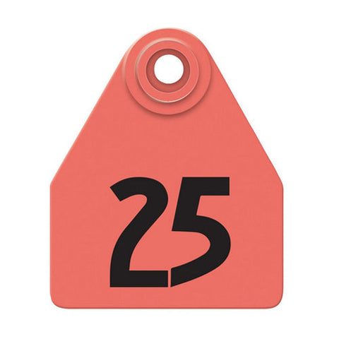 Allflex, Allflex Global Medium Numbered Tags 1-25 Red, 1 Count