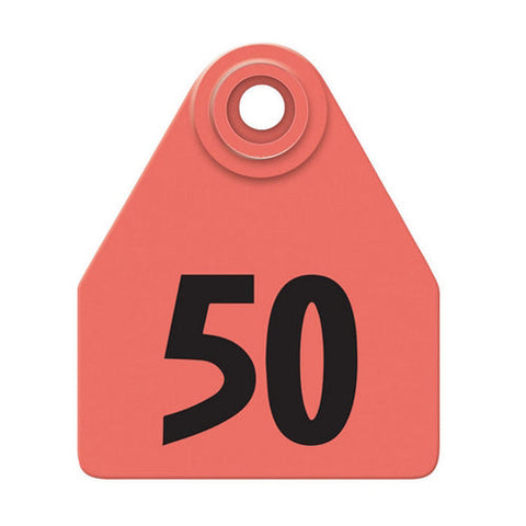 Allflex, Allflex Global Medium Numbered Tags 26-50 Red, 1 Count