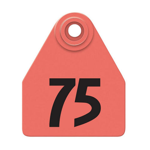 Allflex, Allflex Global Medium Numbered Tags 51-75 Red, 1 Count