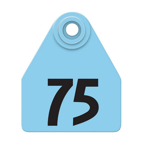 Allflex, Allflex Global Medium Numbered Tags 51-75 Blue, 1 Count
