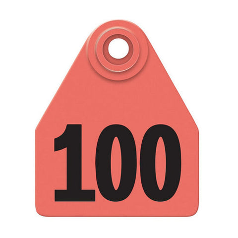 Allflex, Allflex Global Medium Numbered Tags 76-100 Red, 1 Count