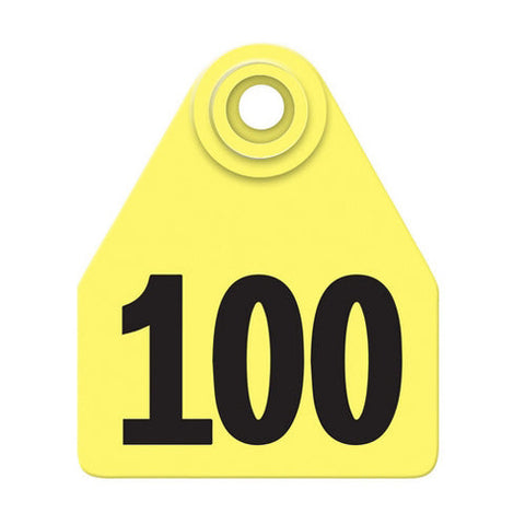 Allflex, Allflex Global Medium Numbered Tags 76-100 Yellow, 1 Count