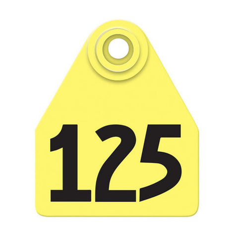 Allflex, Allflex Global Medium Numbered Tags 101-125 Yellow, 1 Count