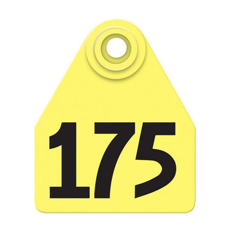 Allflex, Allflex Global Medium Numbered Tags 151-175 Yellow, 1 Count