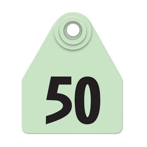 Allflex, Allflex Global Medium Numbered Tags 26-50 Green, 1 Count