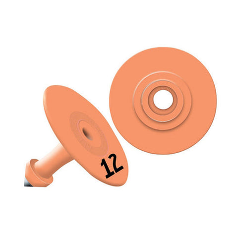 Allflex, Allflex Global Small Round Numbered Tags 1-25 Orange, 1 Count