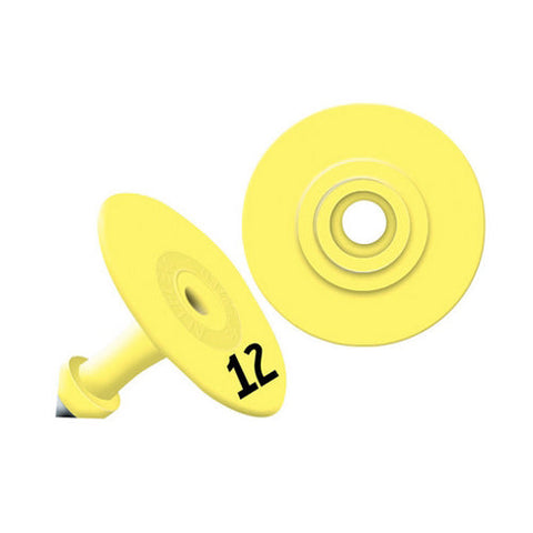 Allflex, Allflex Global Small Round Numbered Tags 1-25 Yellow, 1 Count