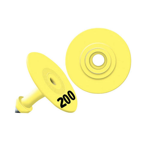 Allflex, Allflex Global Small Round Numbered Tags 176-200 Yellow, 1 Count