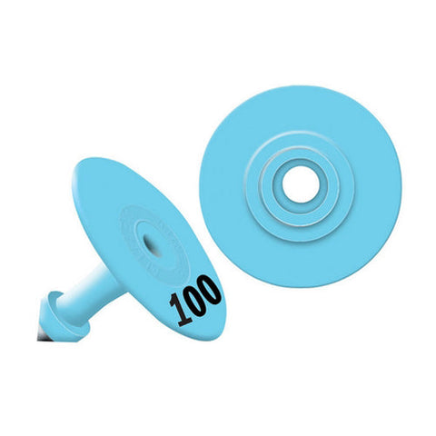 Allflex, Allflex Global Small Round Numbered Tags 76-100 Blue, 1 Count
