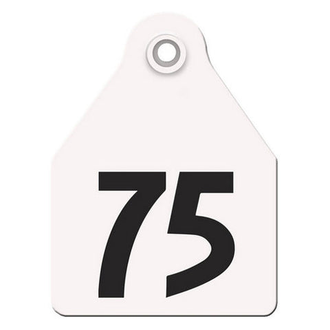 Agritags, AgriLabs Large Numbered AgriTags 51-75 White, 1 Count