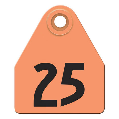 Agritags, AgriLabs Medium Numbered AgriTags 1-25 Orange, 1 Count