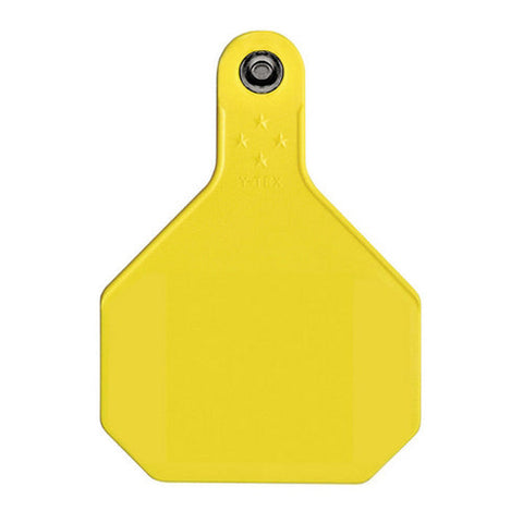 Y-Tex, Y-Tex 4-Star Large Blank All-American Ear Tags Yellow 25's, 1 Count