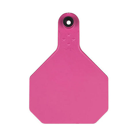 Y-Tex, Y-Tex 4-Star Large Blank All-American Ear Tags Hot Pink 25's, 1 Count
