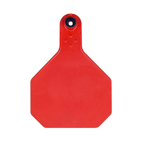 Y-Tex, Y-Tex 4-Star Large Blank All-American Ear Tags Red 25's, 1 Count