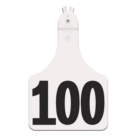 Allflex, ATag Numbered Cow ID Ear Tags 76-100 White, 1 Count