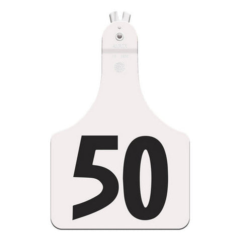 Allflex, ATag Numbered Cow ID Ear Tags 26-50 White, 1 Count
