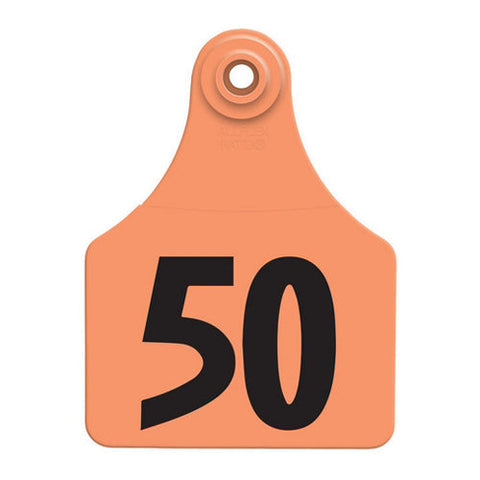 Allflex, Allflex Global Large Numbered Tags 26-50 Orange, 1 Count