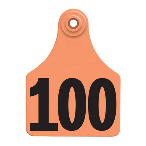 Allflex, Allflex Global Large Numbered Tags 76-100 Orange, 1 Count